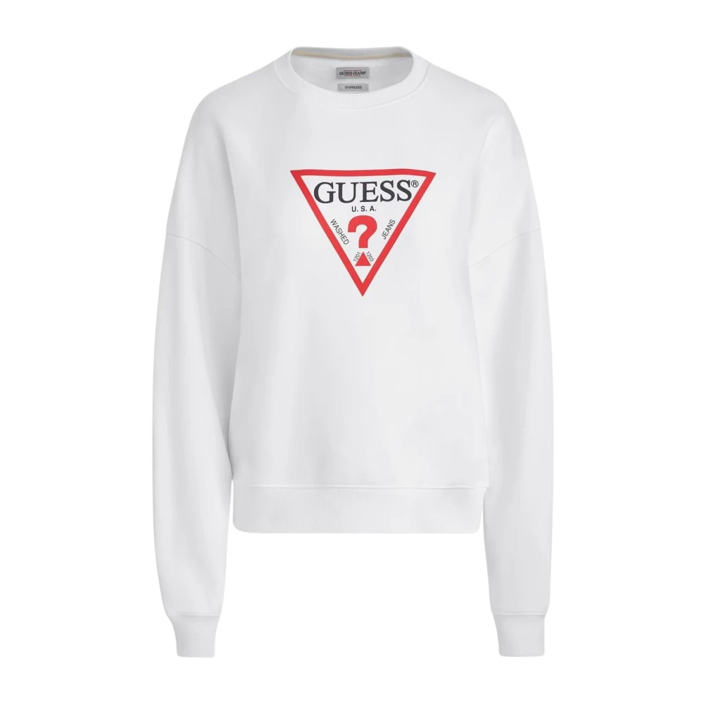 Guess Dames Logo Sweater White Dames