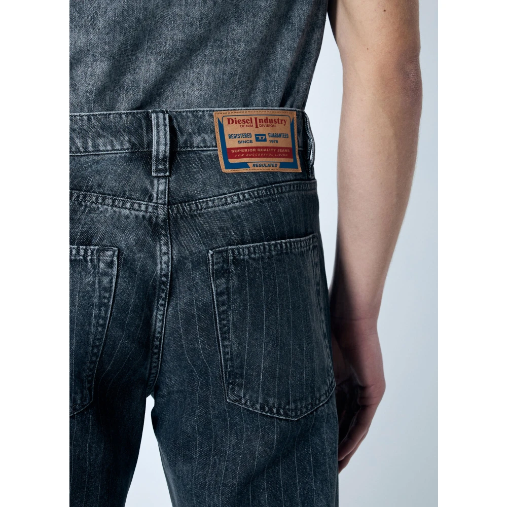 Diesel Pinstriped D-Macs Jeans Gray Heren