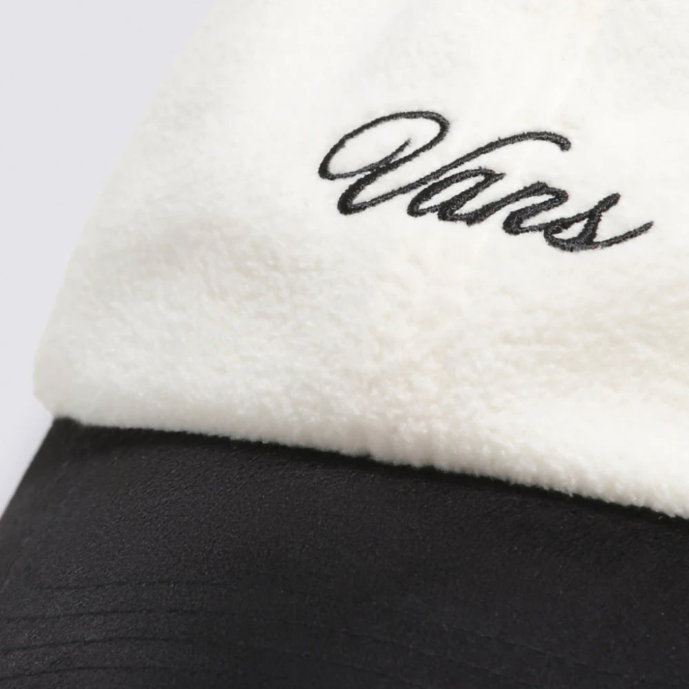 Vans Script Curved Bill Caps White Heren
