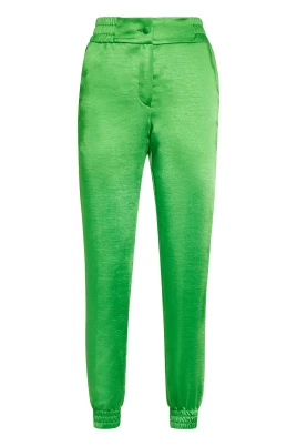 Tapered Satin Track Pants