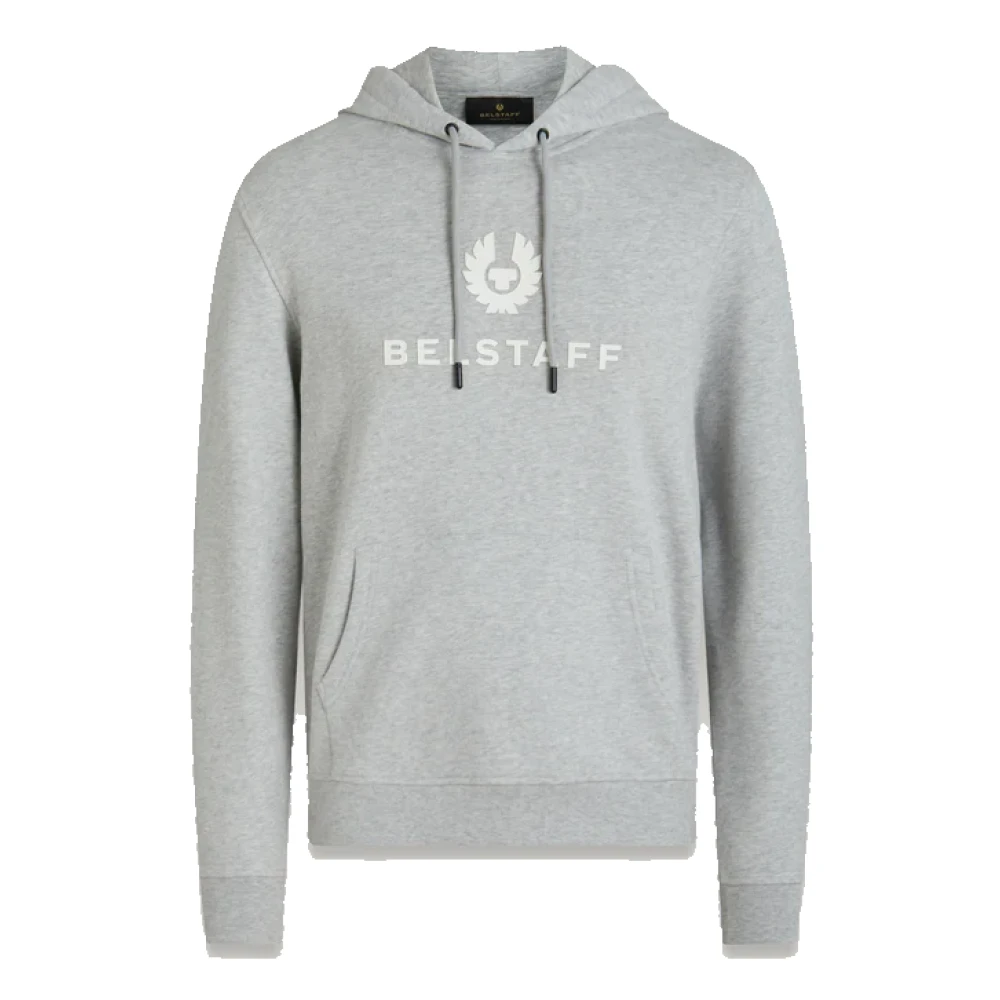 Belstaff Signature Sweatshirt Hoodie Old Silver Gray Heren