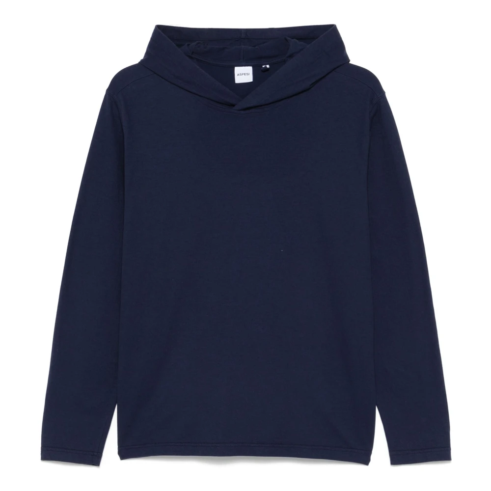 Aspesi Stickad hoodie Blue, Herr