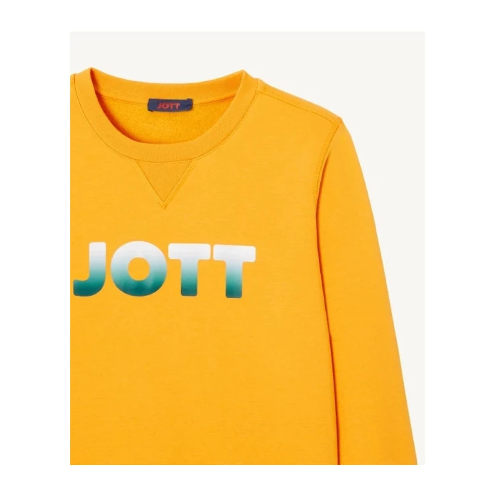 Jott Organische Katoen Logo Sweater Geel Yellow Dames
