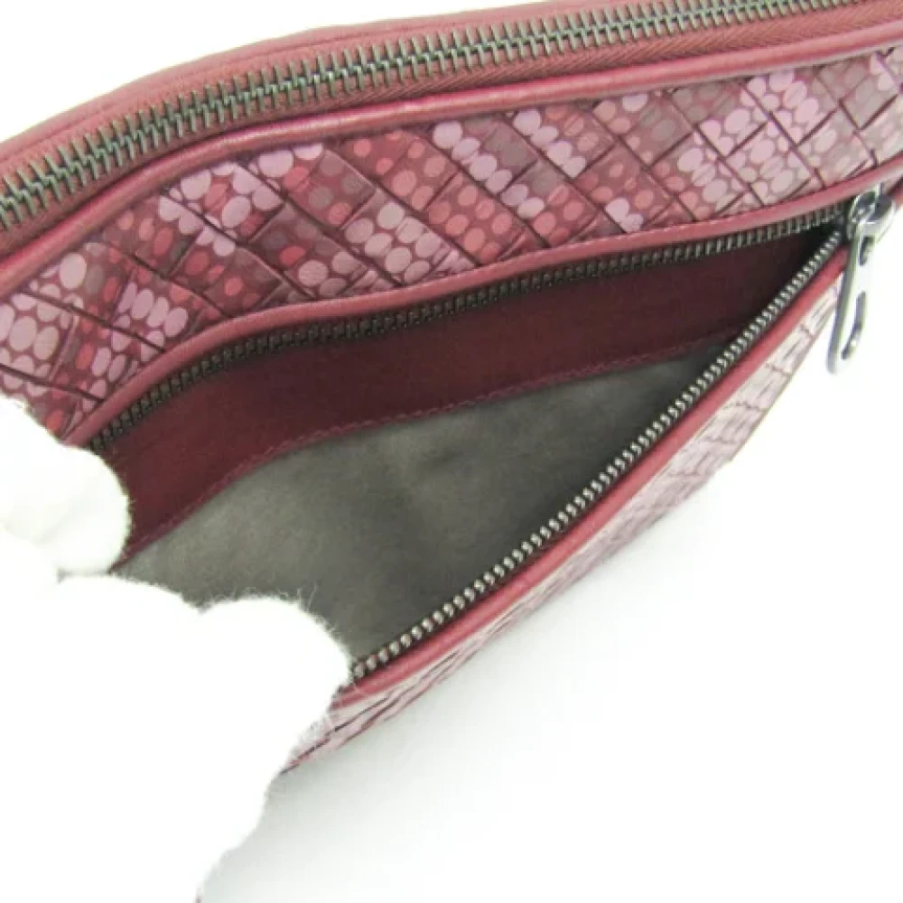 Bottega Veneta Vintage Pre-owned Leather clutches Pink Dames