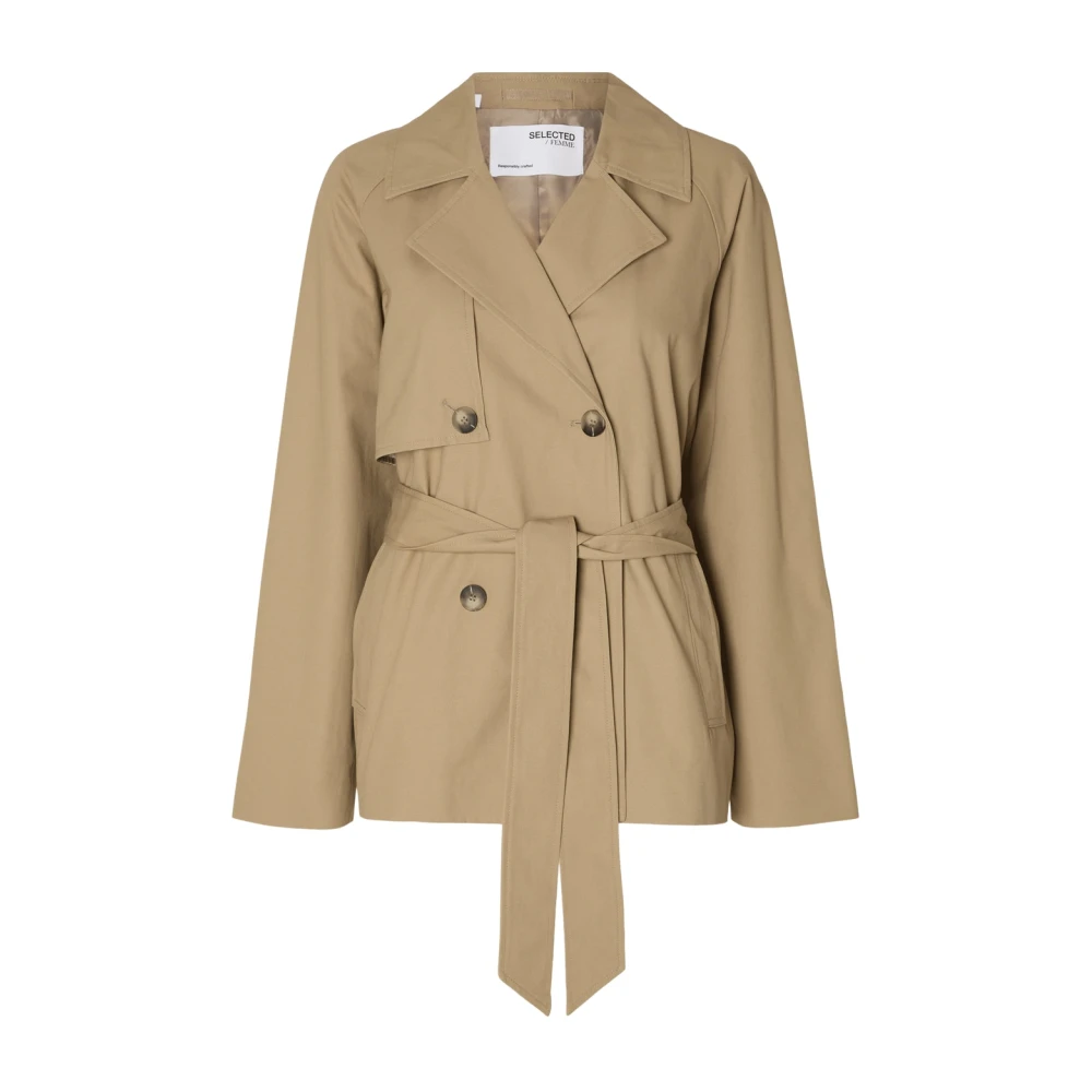 Klassisk kort trenchcoat