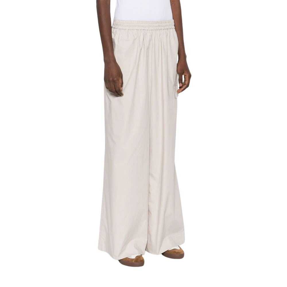 Remain Birger Christensen Beige Trekkoord Elastische Taille Flap Zak Broek Beige Dames