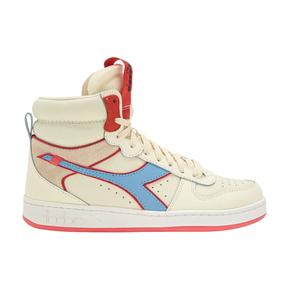 Diadora Women's White Sneakers, 6 Uk, Vintage Basketball Sneaker Suede
