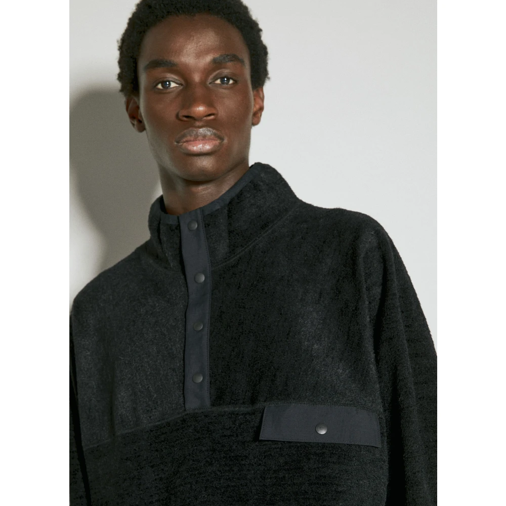 Comme des Garçons Fleece Half-Button Sweatshirt Black Heren