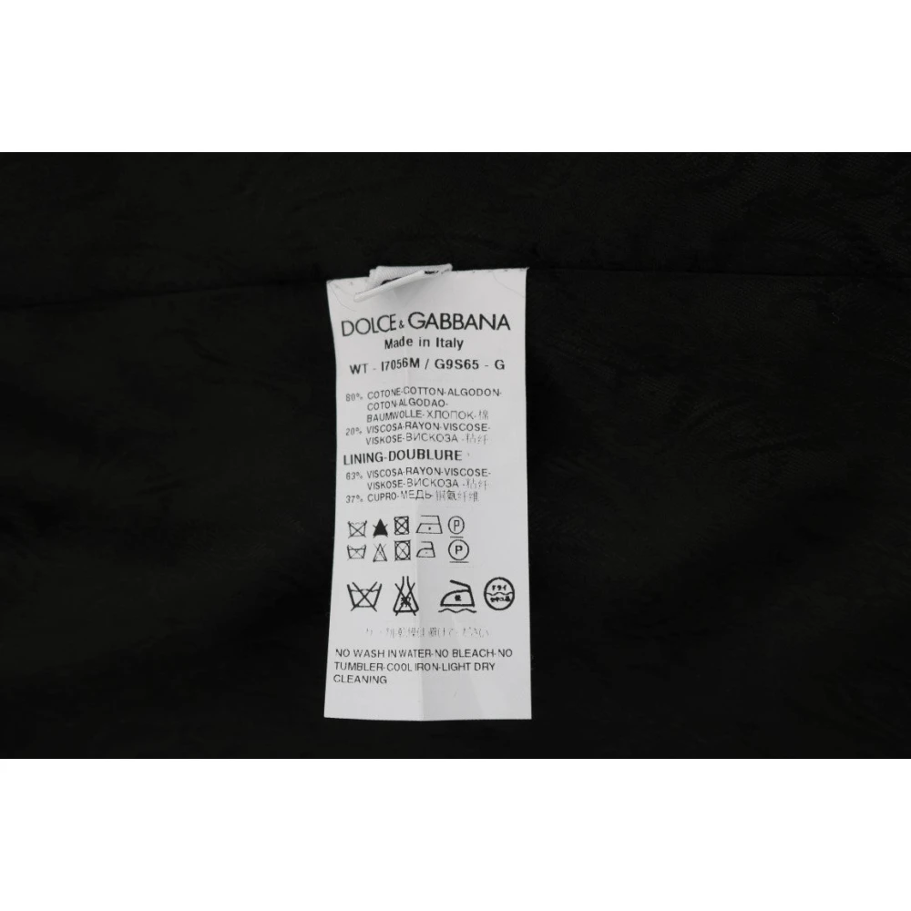 Dolce & Gabbana Klassieke Zwarte Single-Breasted Vest Black Heren
