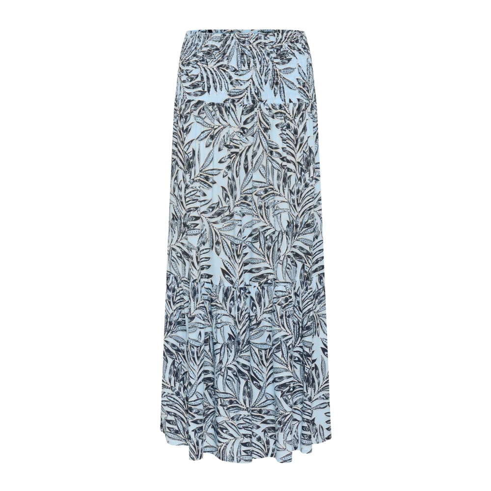 Kaffe Blue Maxi Skirts, Female, M/L, Maxi Smock Skirt