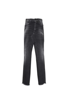 Lång kjol i distressed denim