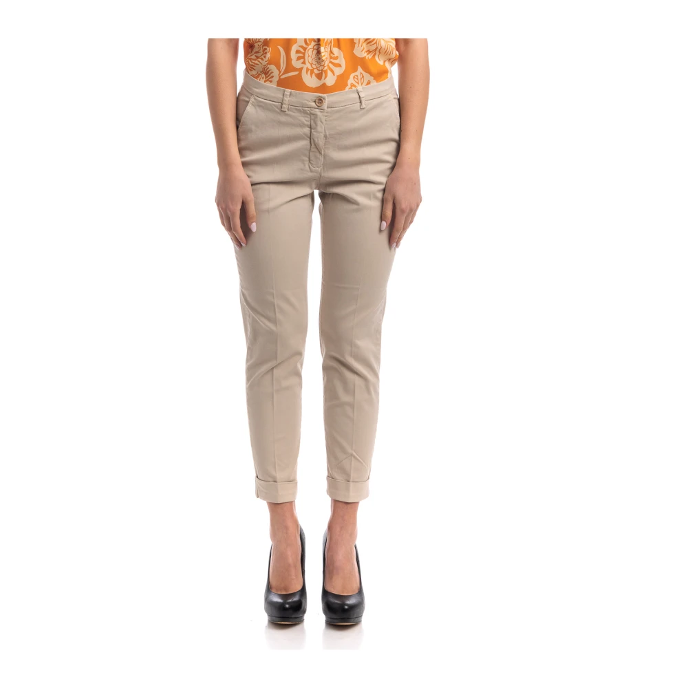 Seventy Beige Pantalone Chino Classico - Female - Cropped Trousers - M - Trousers