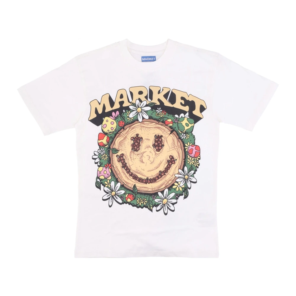 Market Cloud Smiley Tee Heren T-shirt White Heren