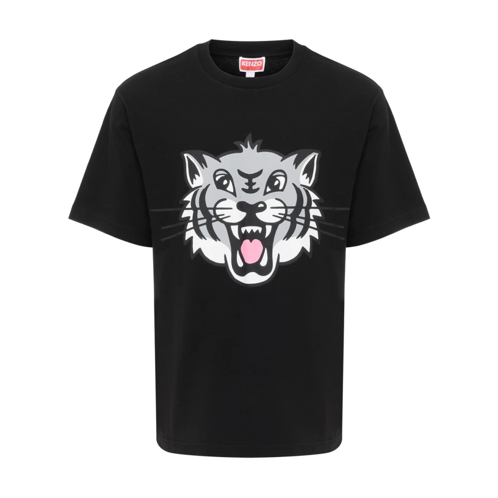 Kenzo Blije Tijger Klassiek T-shirt Black Heren