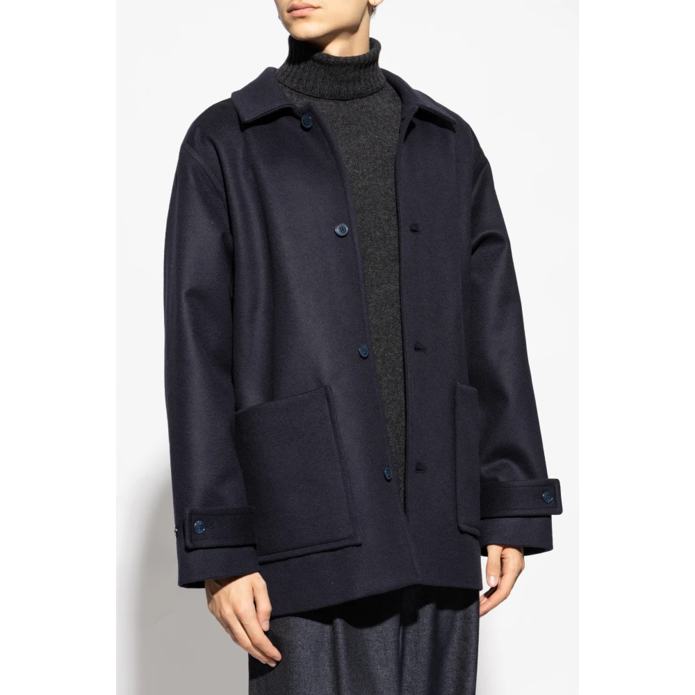 Officine Générale Wollen jas Blue Heren