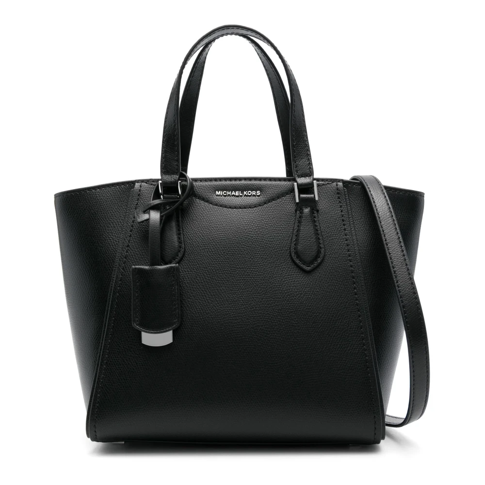 Michael Kors Taryn Kleine Lederen Convertible Crossbody Tas Black Dames