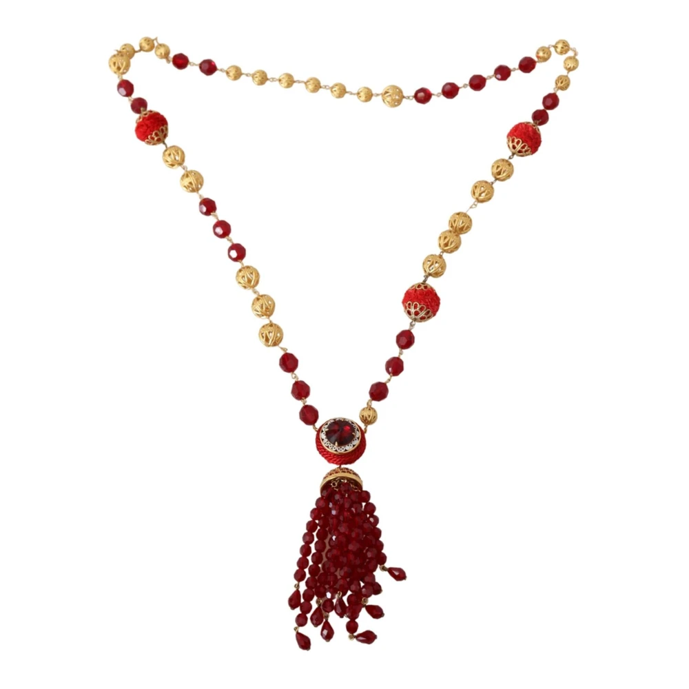 Dolce & Gabbana Ketting met rode kristallen 100% authentiek gemaakt in Italië Yellow Dames