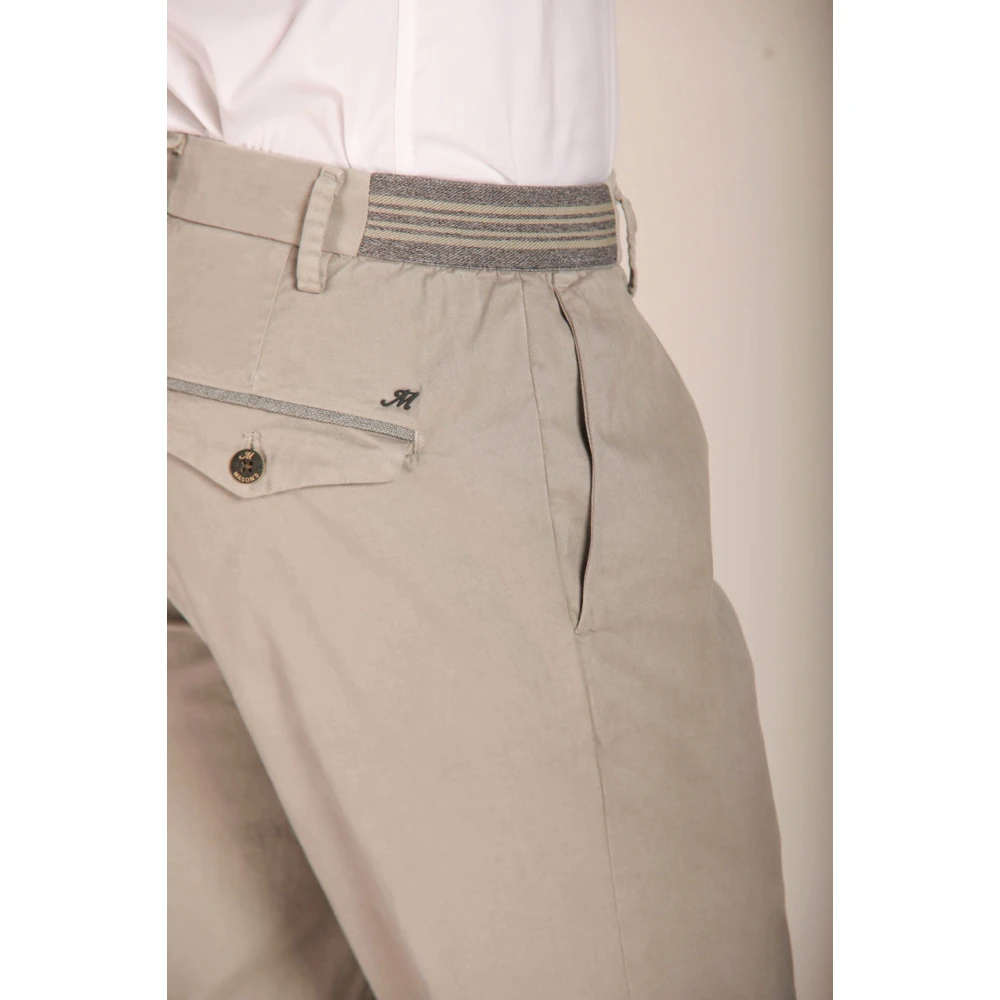 Mason's Grijze Chino Jogger Broek Regular Fit Gray Heren