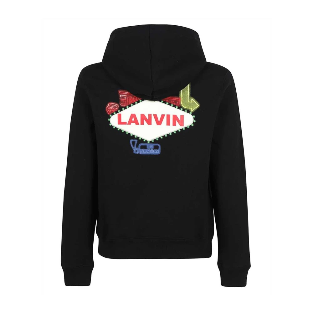 Lanvin Zwarte Katoenen Sweatshirt met Capuchon Black Heren