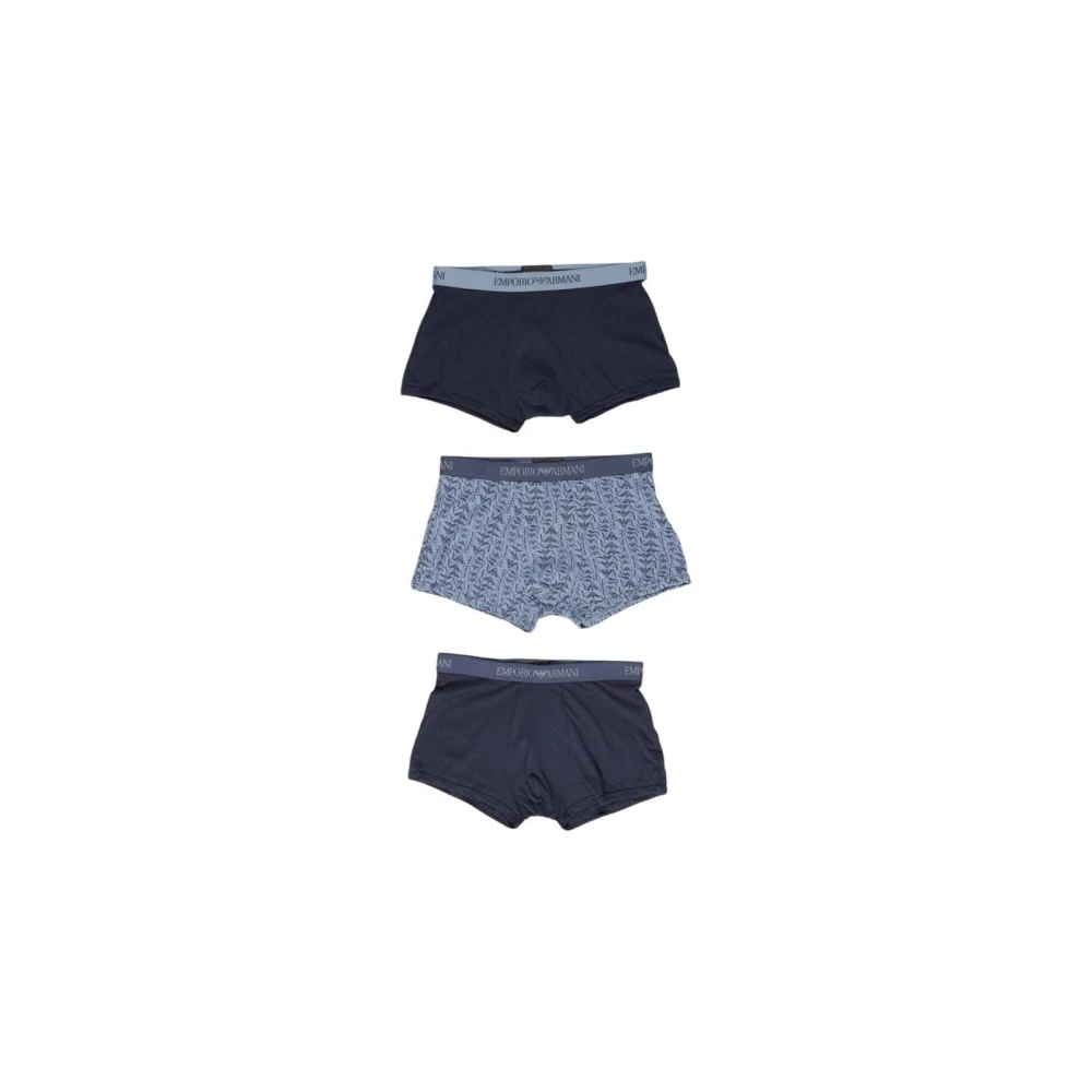 Emporio Armani Comfort Katoenen Boxer Briefs Herfstcollectie Blue Heren