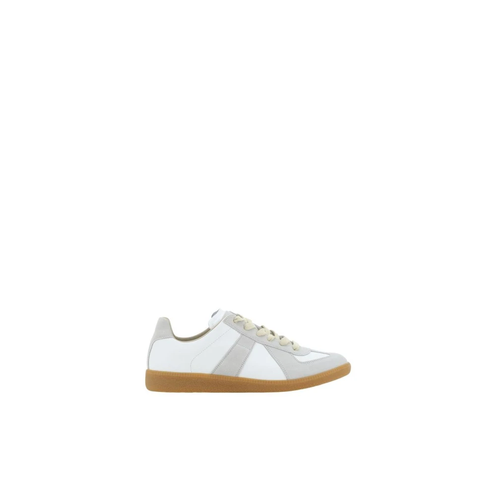 Maison Margiela Men's White Sneakers, 5 Uk, Replica Lowtop Trainers