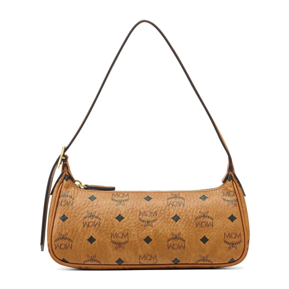 MCM Aren schoudertas in Visetos Brown Dames