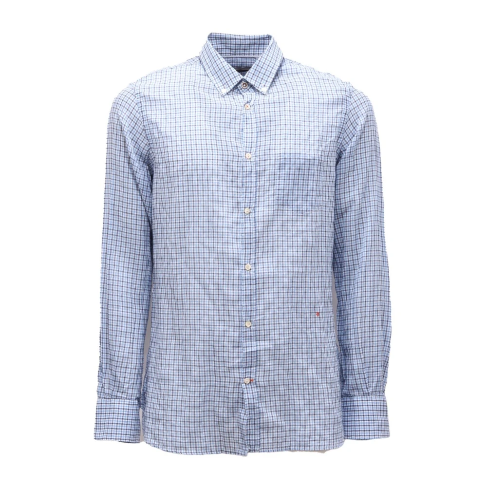 Dondup Men's Blue Check Shirt - Casual Shirts - 2XL - Shirts