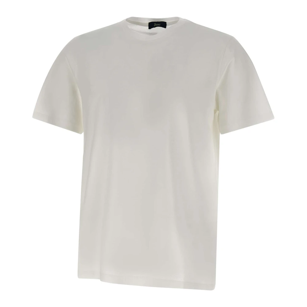 Herno Men's White T-Shirts, 3XL, Jersey Crepe T-Shirt