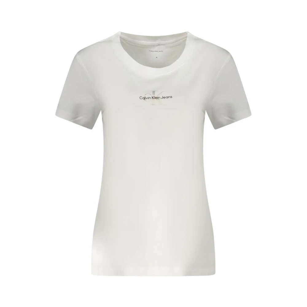Calvin Klein Witte Katoenen Tops & T-Shirt White Dames