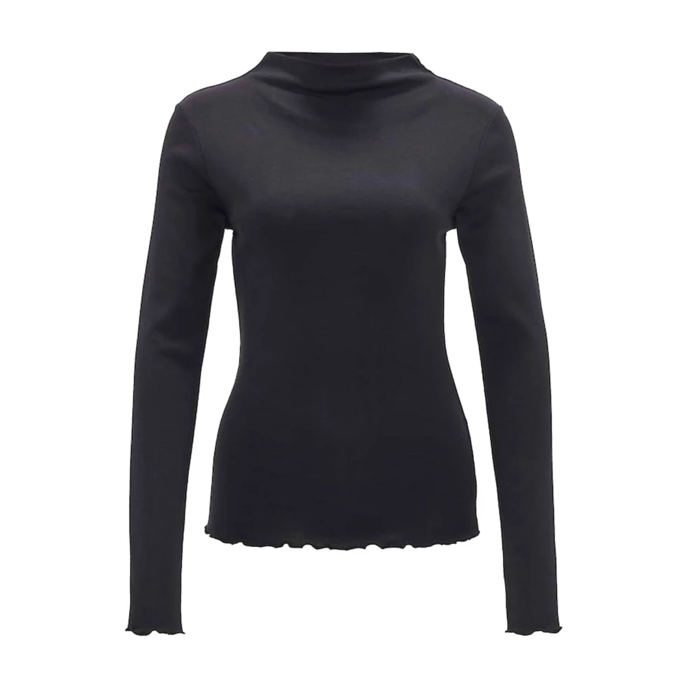 Opus Lange Mouw Top Soninchen Black Dames