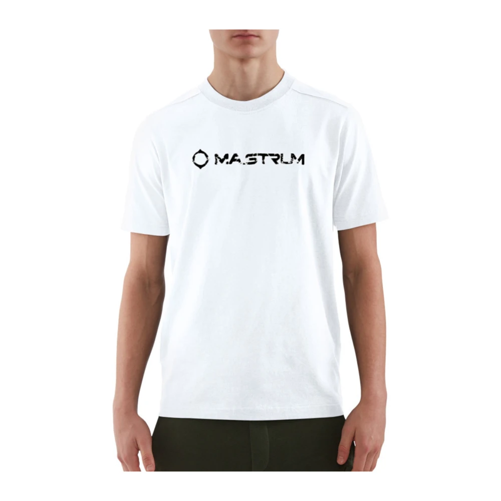 Ma.strum Gescheurd Logo Tee Klassieke Pasvorm White Heren