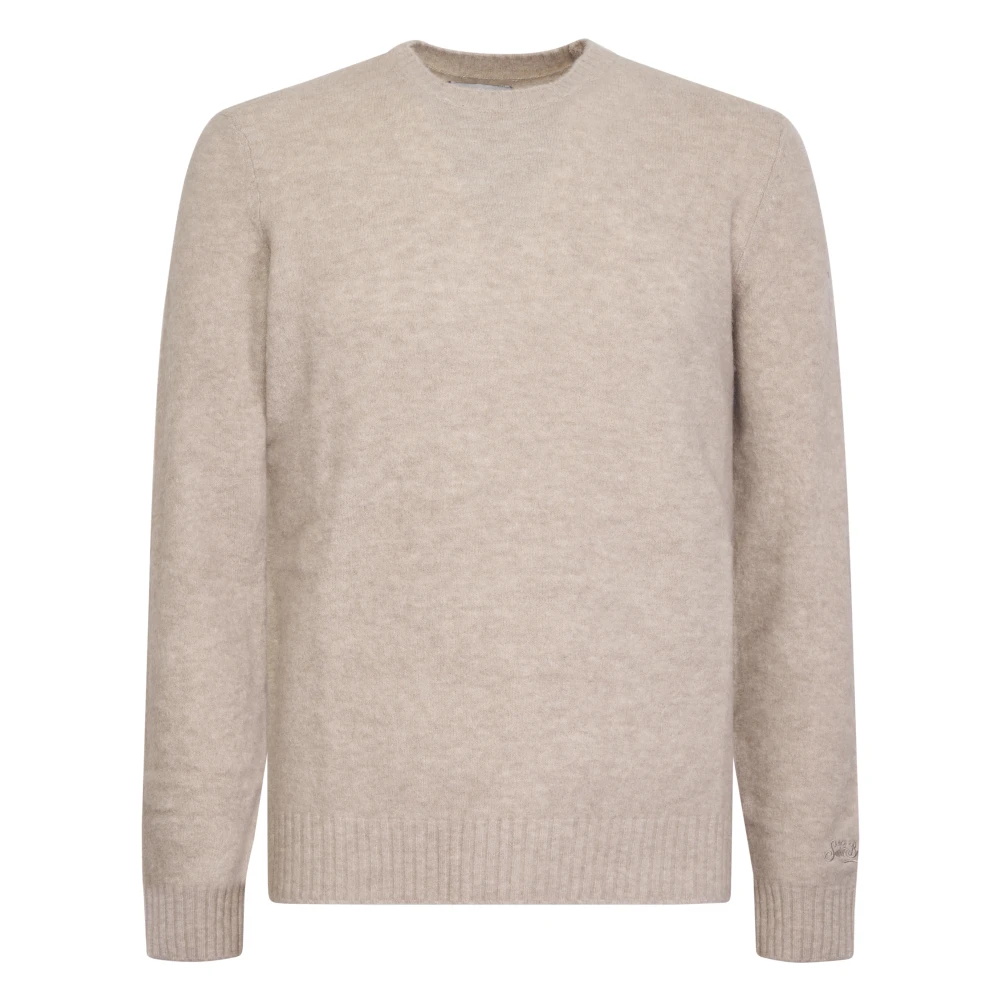 Mc2 Saint Barth Men's Beige Round-Neck Knitwear, Xl, Regent Crewneck Jumper