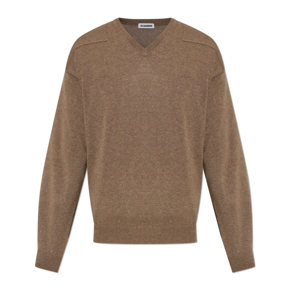 Jil Sander Uomo Marrone - Maglione Girocollo In Lana - Knitwear - L