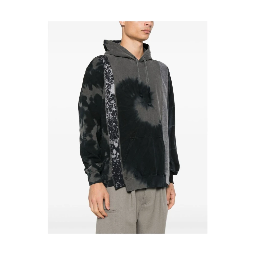 Needles Abstract Patchwork Hoodie Sweatshirt Gray Heren
