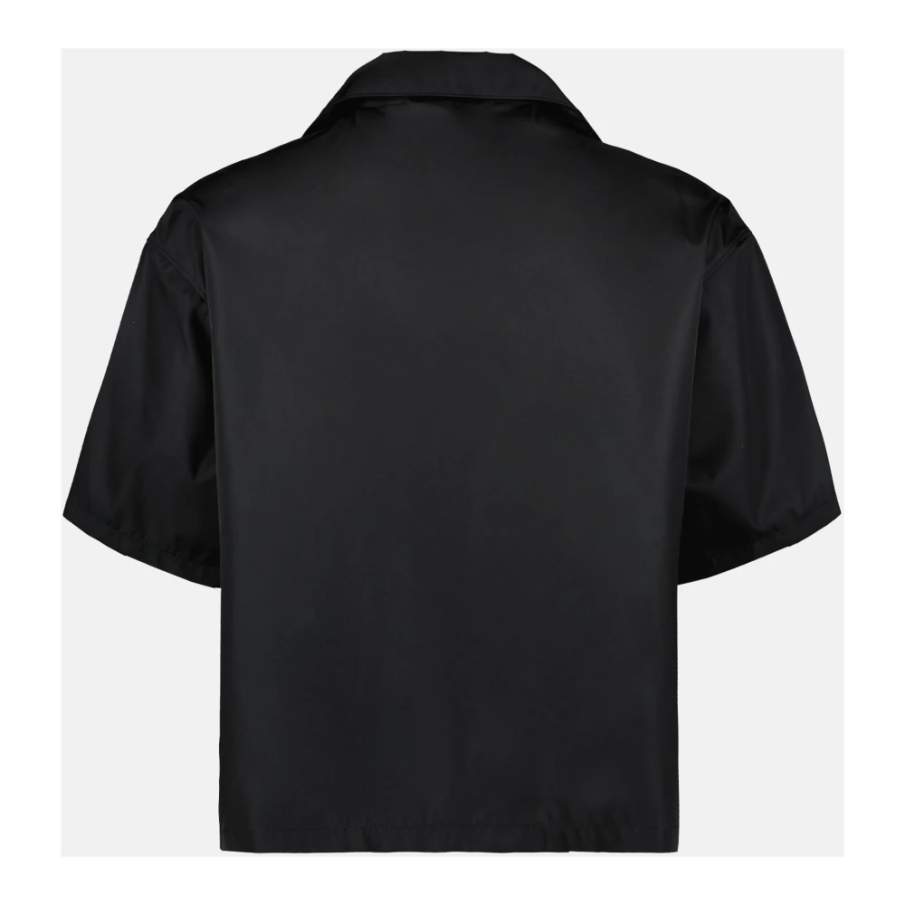 Prada Re-Nylon Oversized Shirt Black Heren