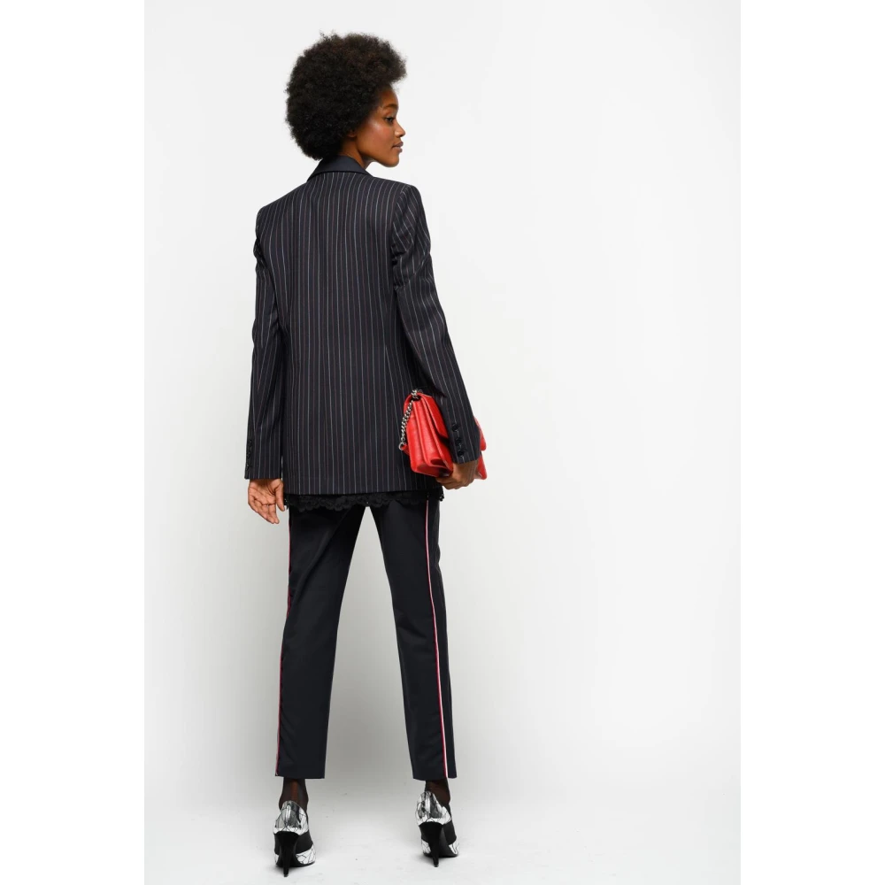pinko Gestreepte Broek Blue Dames