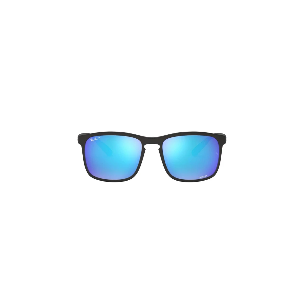Ray-Ban Men's Blue Sunglasses, 58 Mm, Chromance Square Sunglasses
