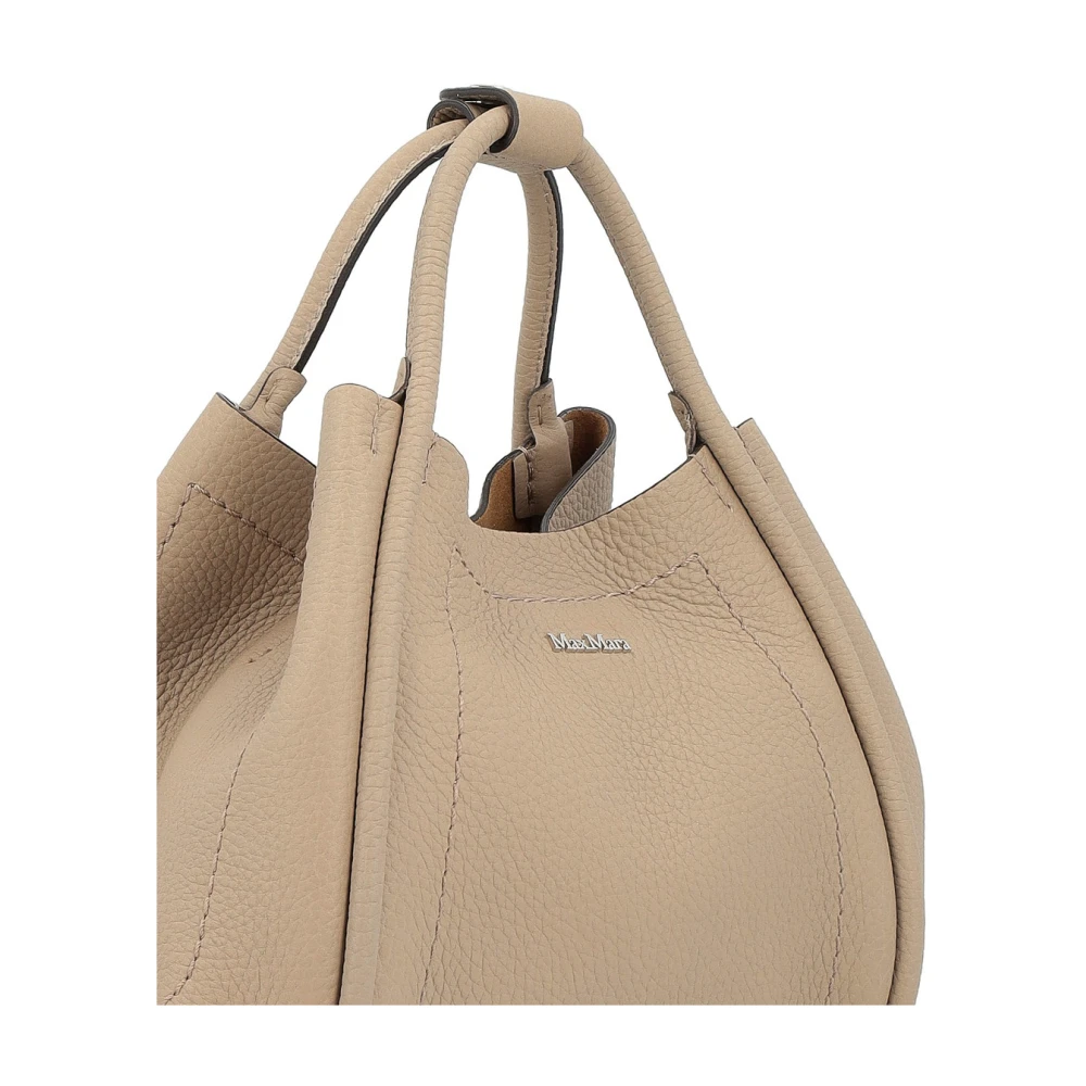 Max Mara Beige Leren Extra Kleine Handtas Beige Dames