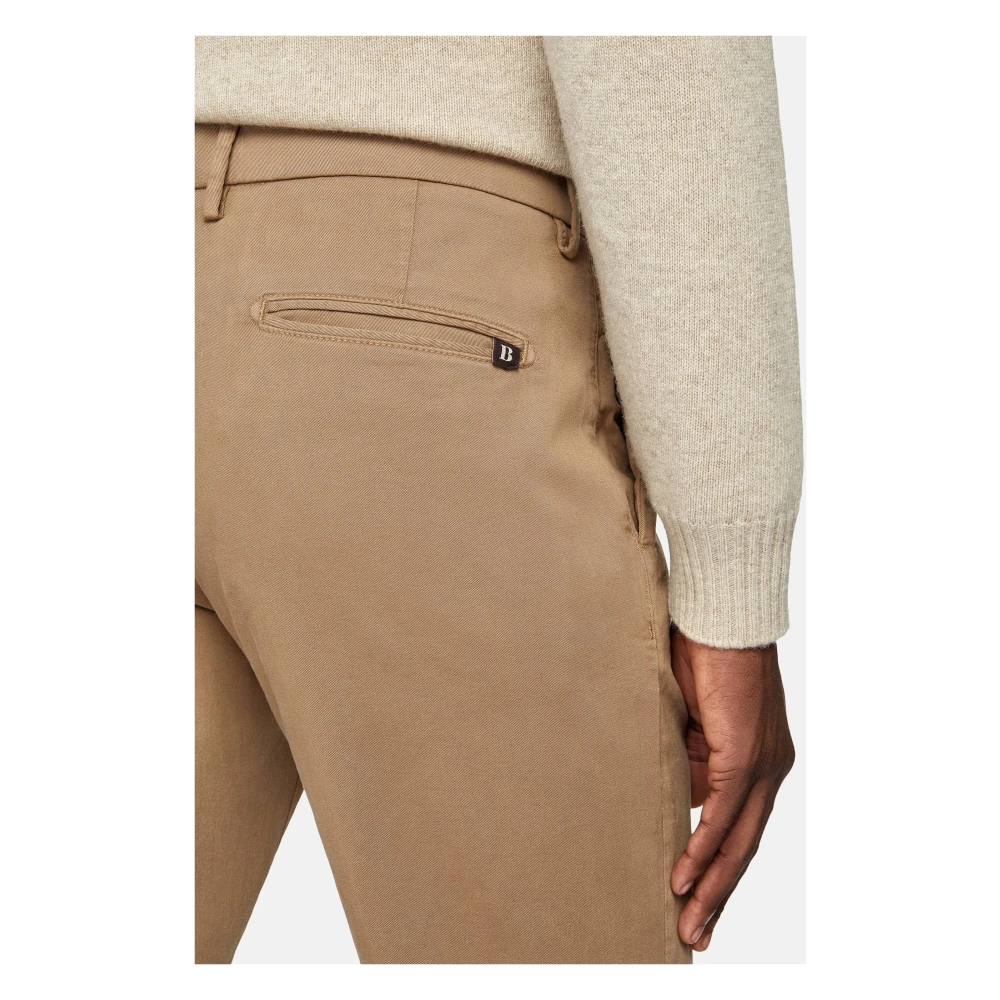 Boggi Milano Stretch Katoenen Broek Beige Heren