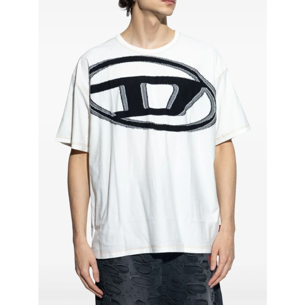 Diesel Heren T-Shirts & Polos Bianco Ss25 White Heren