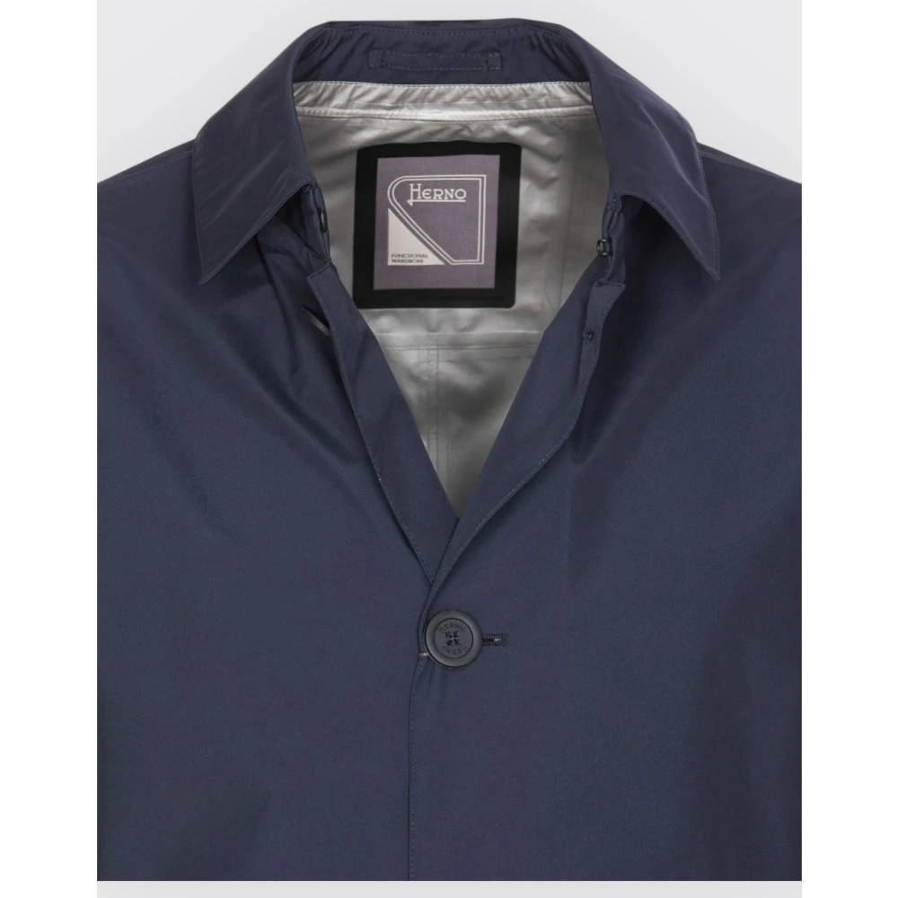 Herno Waterdichte Trenchcoat Blue Heren