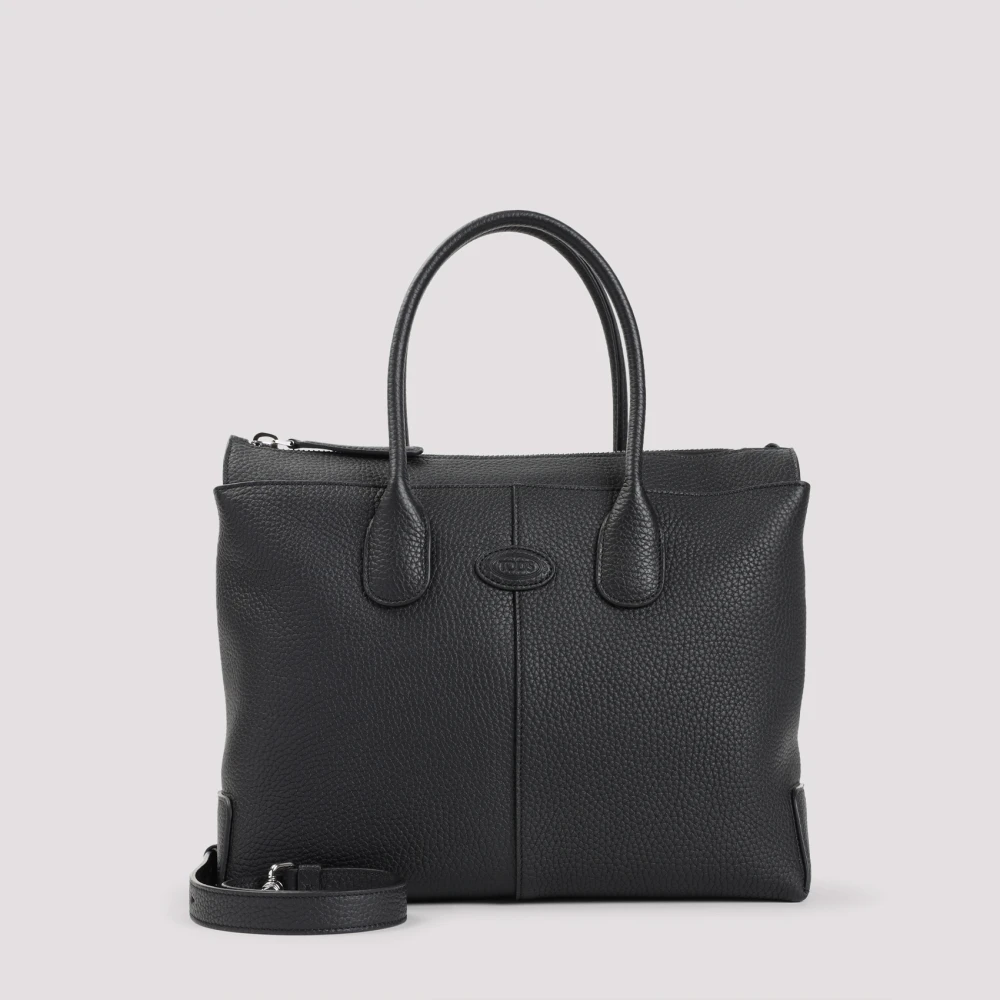 TOD'S Zwarte Shopper Tas Black Dames