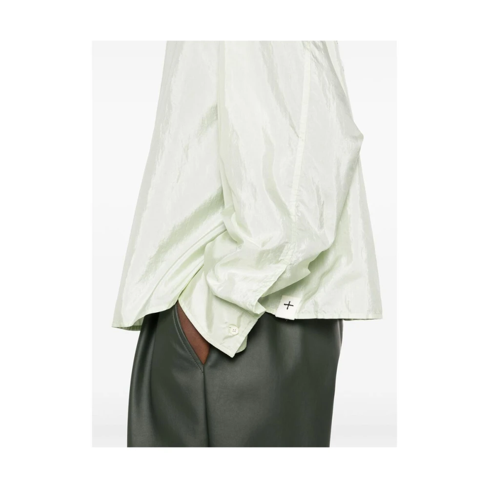 Jil Sander Groene Knoopsluiting Klassieke Kraag Overhemd Green Dames