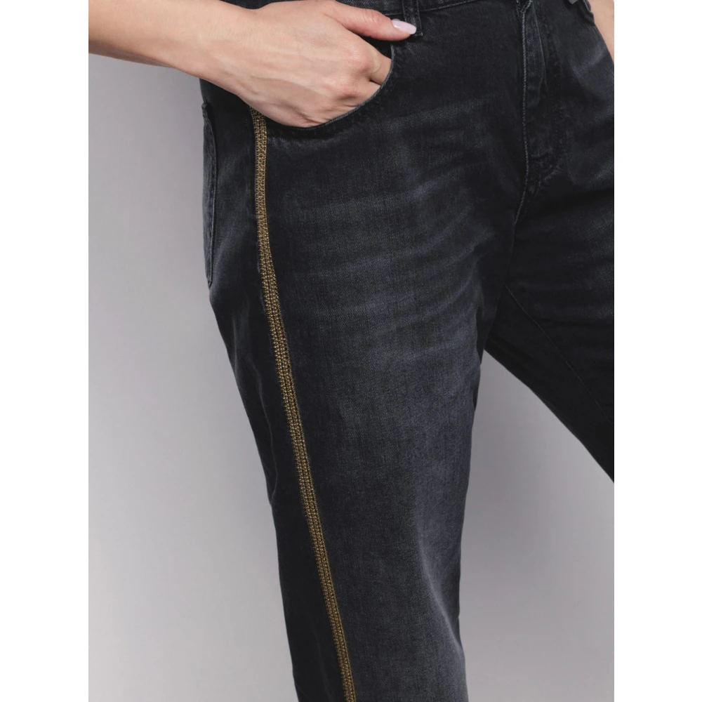 Gaëlle Paris Zwarte Straight Jeans voor Vrouwen Black Dames