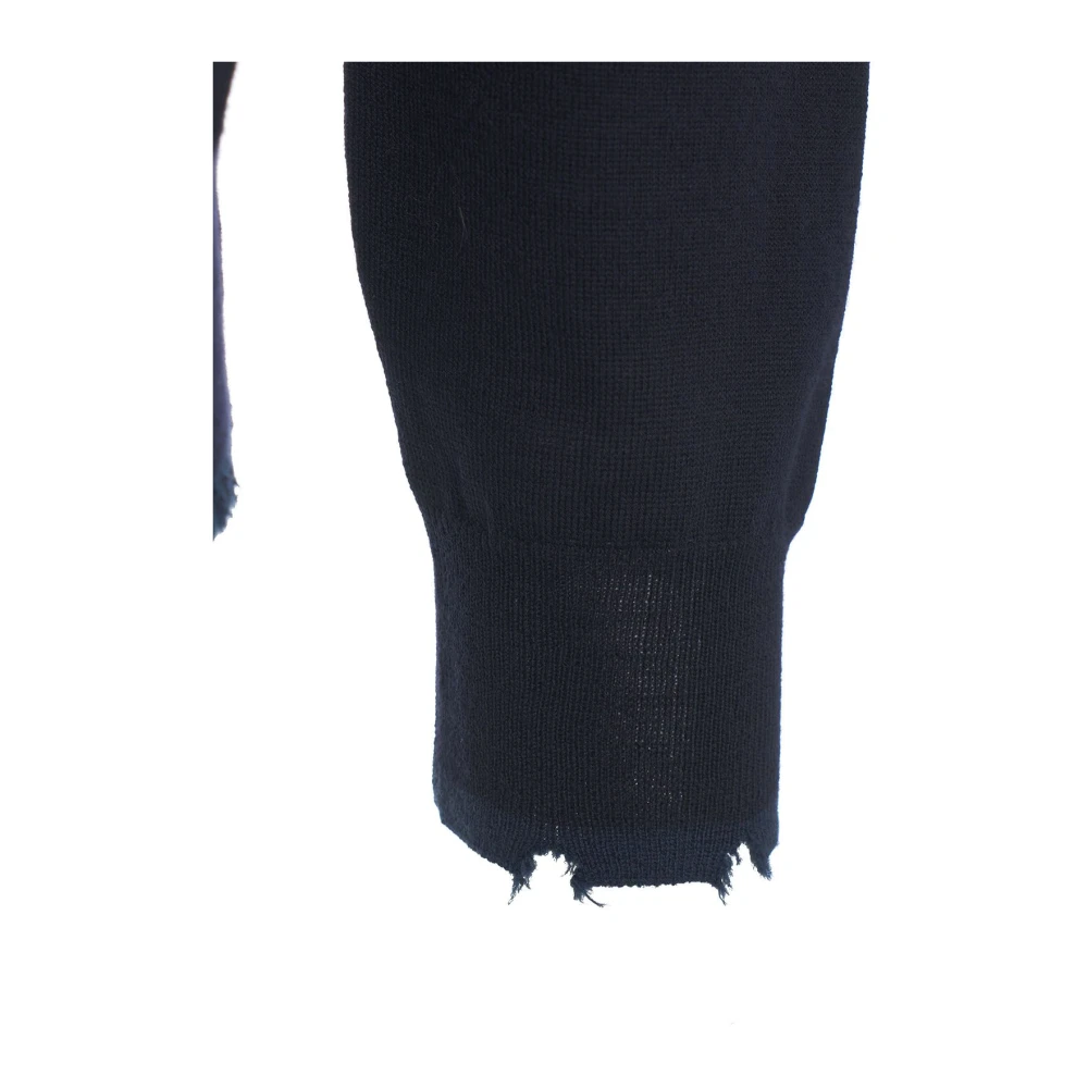 Mauro Grifoni Blauwe Gebreide Trui Aw24 Handwas Blue Heren