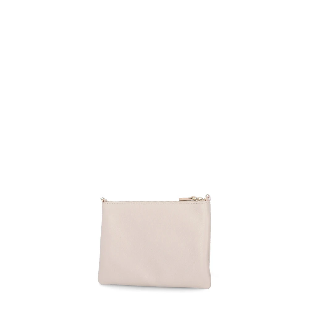 Coccinelle Roze Leren Pochette met Logo Pink Dames