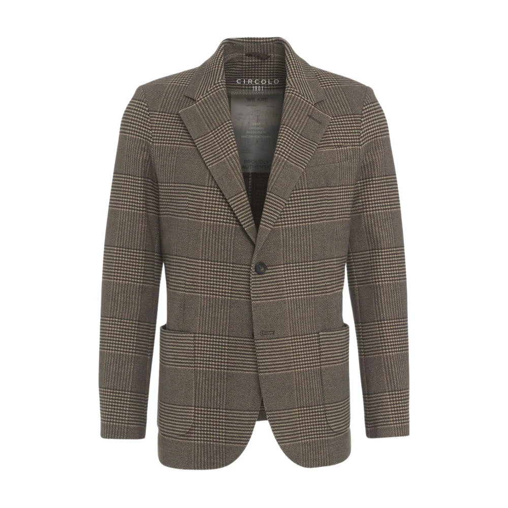 Circolo 1901 Bruine Blazer Aw24 Herenmode Brown Heren