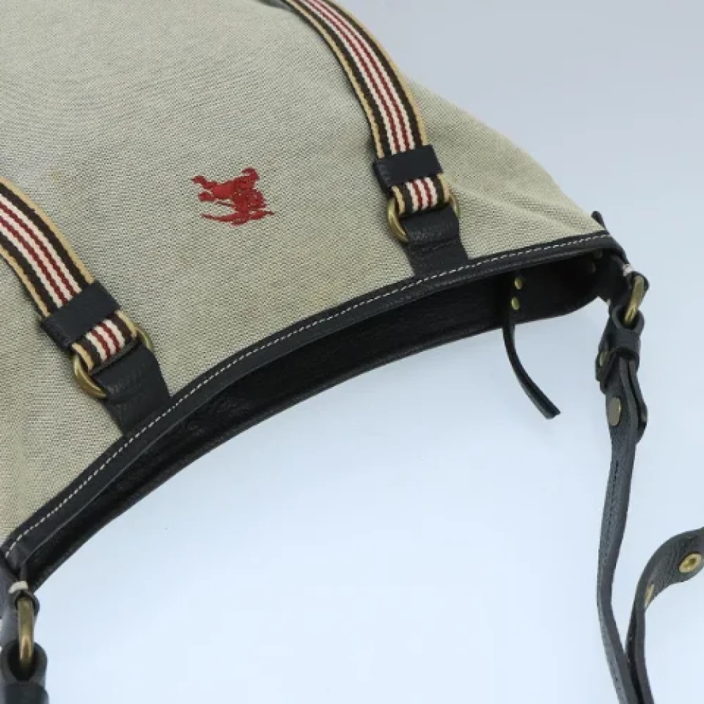 Burberry Vintage Pre-owned Canvas shoulder-bags Gray Dames