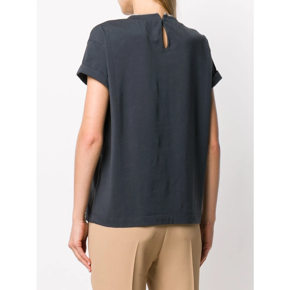 BRUNELLO CUCINELLI Stijlvolle T-shirts en Polos Blue Dames