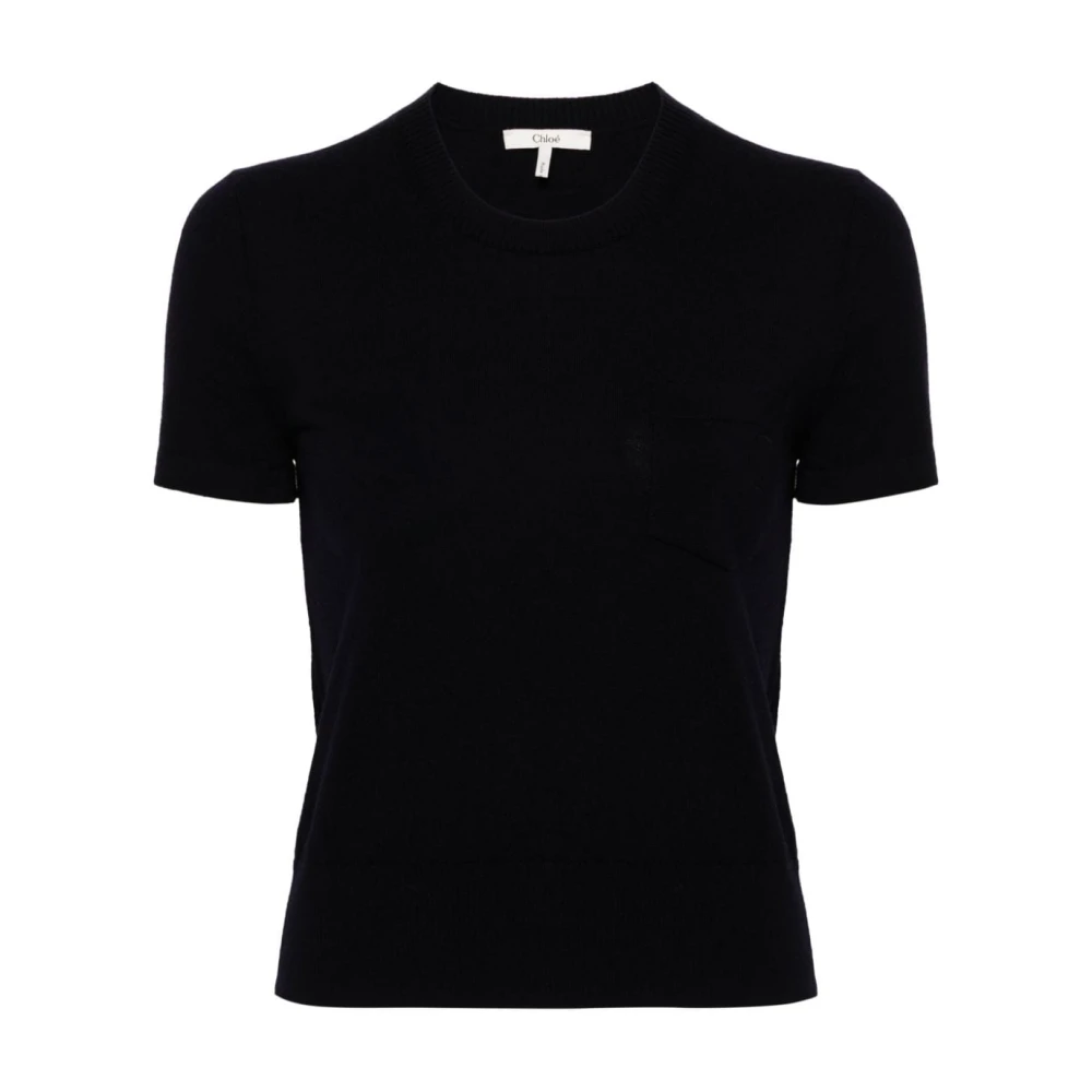 Chloé Blauwe Trui met Geborduurd Logo Blue Dames